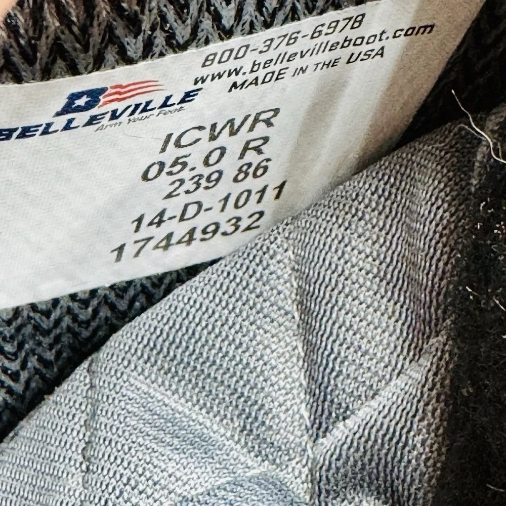 BELLEVILLE‎ GORTEX Intermediate Cold/Wet Combat Boots ICWT Size 5.0 R + Inserts
